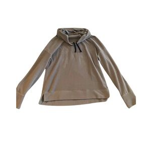 Gray Calvin Klein Hooded Sweatshirt - Cozy Long Sleeve Casual Loungewear, Size M